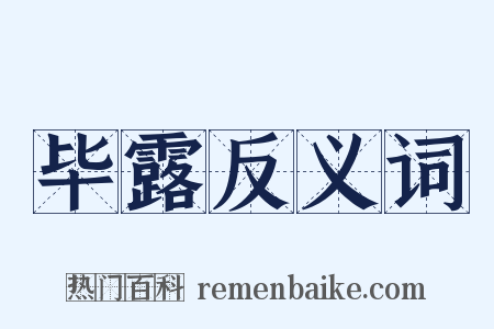 毕露反义词是什么意思的图片